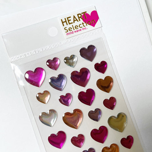Mindwave Epoxy Heart stickers A571