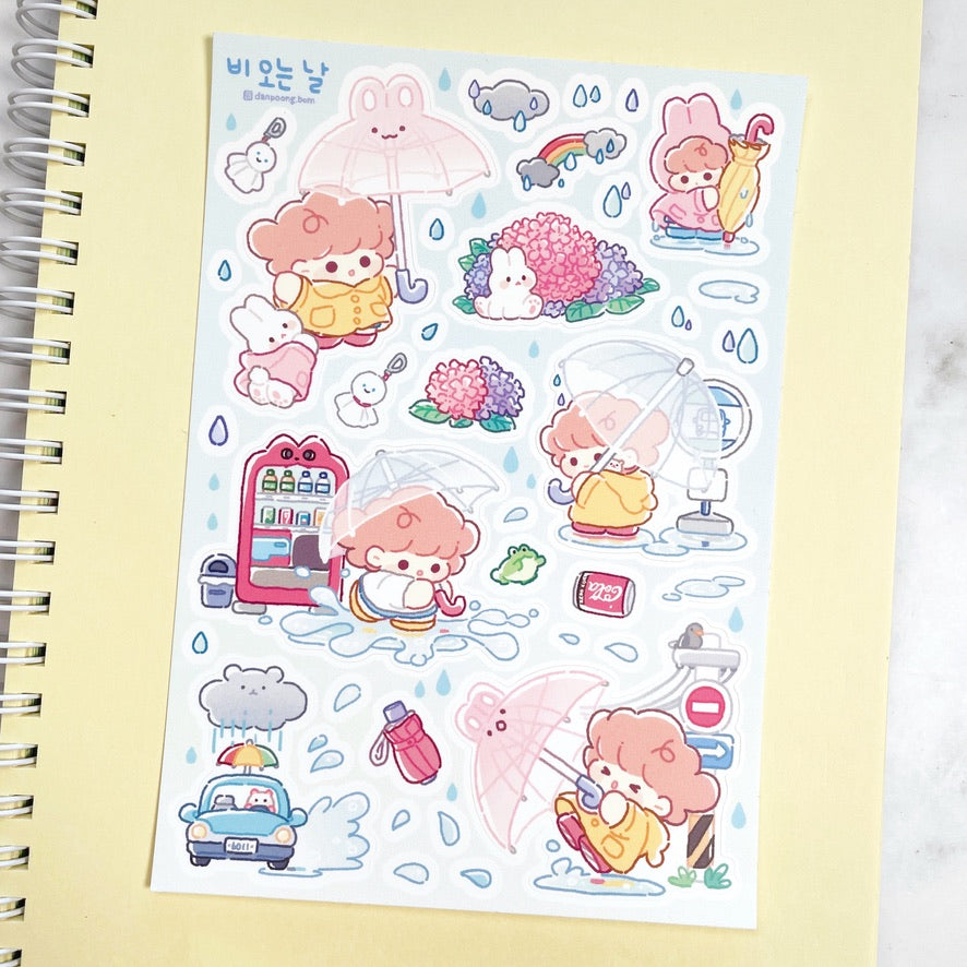 Danpoong.bom Rainy Day sticker b531