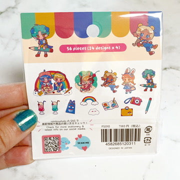 Rainbowholic x Itousa Payground Flake Sticker set 56 pcs f3