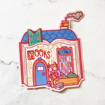 Turtle's Soup Book Shop Vinyl Sticker b390