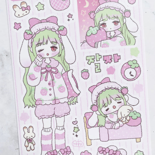 Jiok Strawberry Girl sticker B519