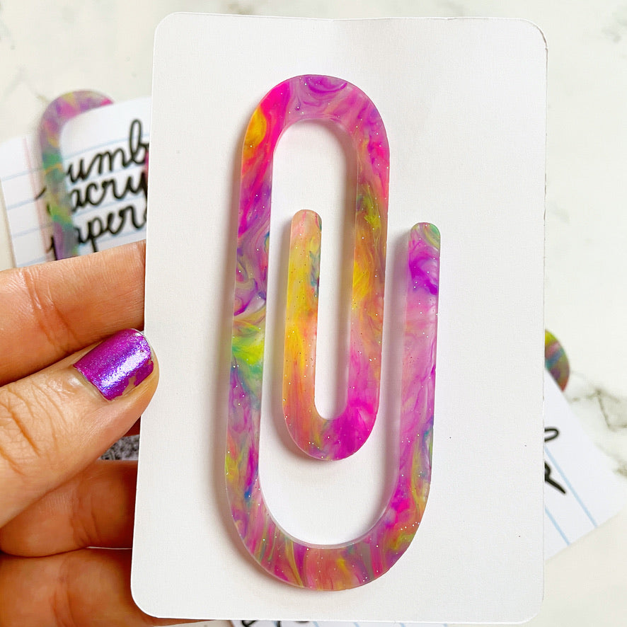 Unicorn Galaxy Jumbo Acrylic Paper Clip