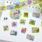 Thepuri Village Playtime Kiss cut glitter sticker roll w191