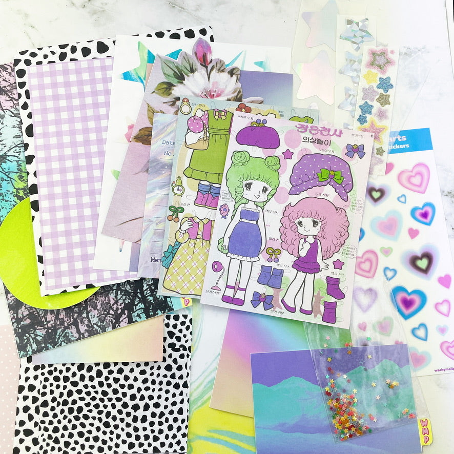 Wacky Mail Pop Junk Journal Scrap Pack