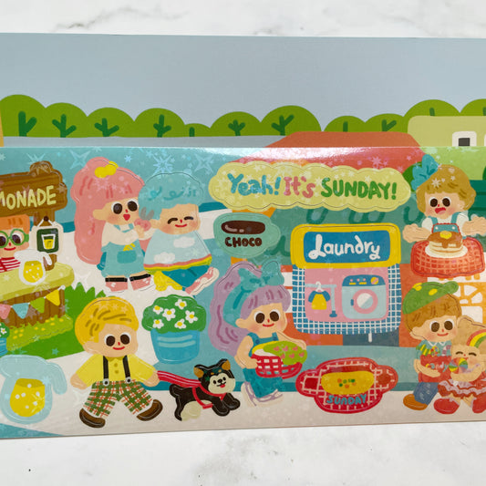 Dingamart Sunday People long sticker b828