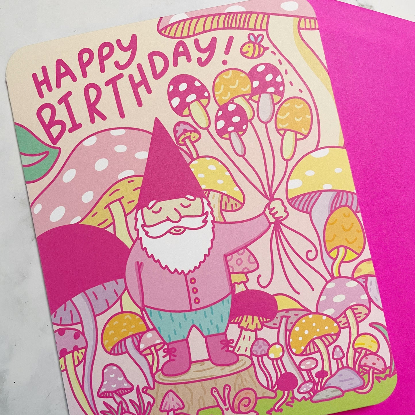 Turtle's Soup Gnome Birthday card b443