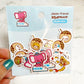 Rainbowholic x Ochame Friends Japan Travel Flake Sticker set 56 pcs f1