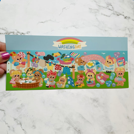 Dingamart Washing Day long sticker b829