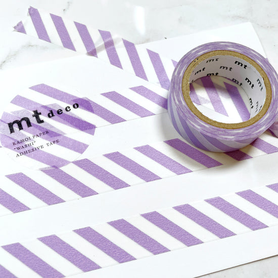 mt Purple stripe washi tape w158