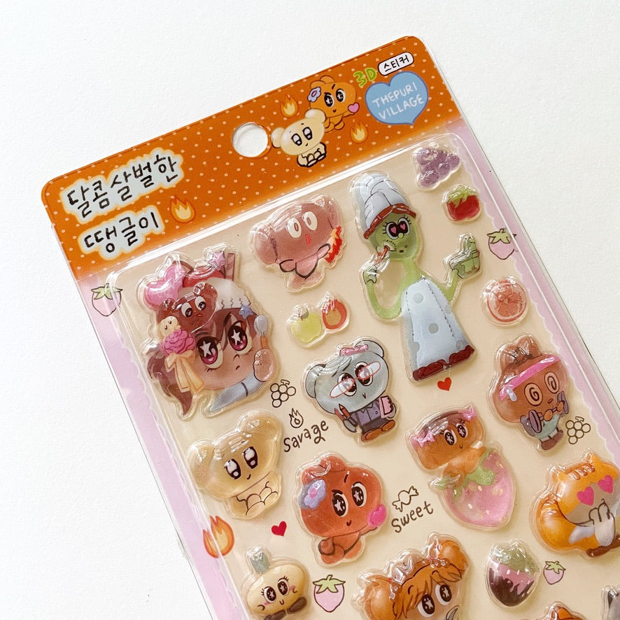 Thepuri Village Sweet and Fierce 3d drop stickers