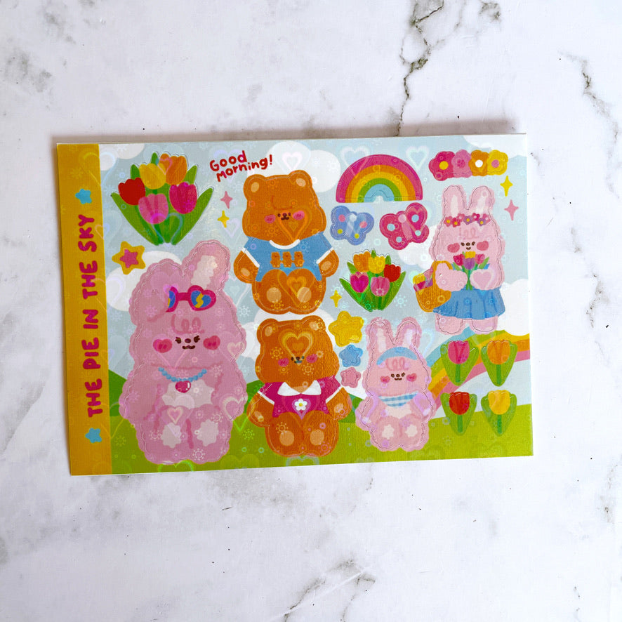 The Pie in the Sky Good Morning sparkle sticker b538