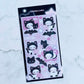 Angora Lora Spooky Kitty sparkle sticker B476