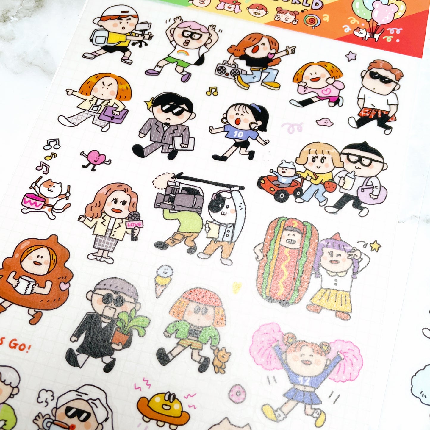 RiN! Studio Crowd World (2) sticker sheets B759