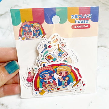 Rainbowholic x Itousa Payground Flake Sticker set 56 pcs f3