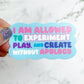 Experiment vinyl sticker v36