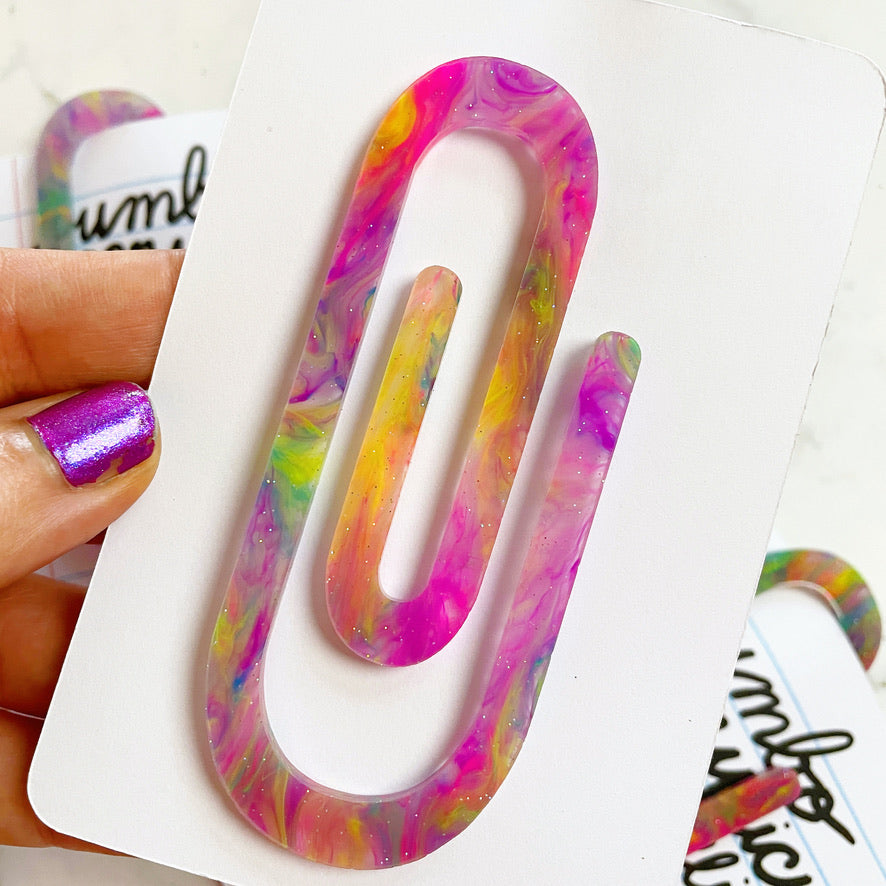 Unicorn Galaxy Jumbo Acrylic Paper Clip