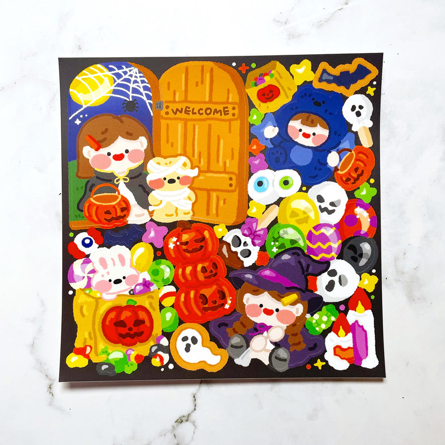 Lucy Trick or Treat Sticker b179