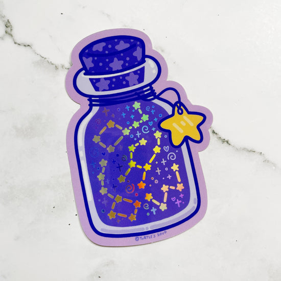 Turtle's Soup Bottle of Stars Vinyl Sticker ts8