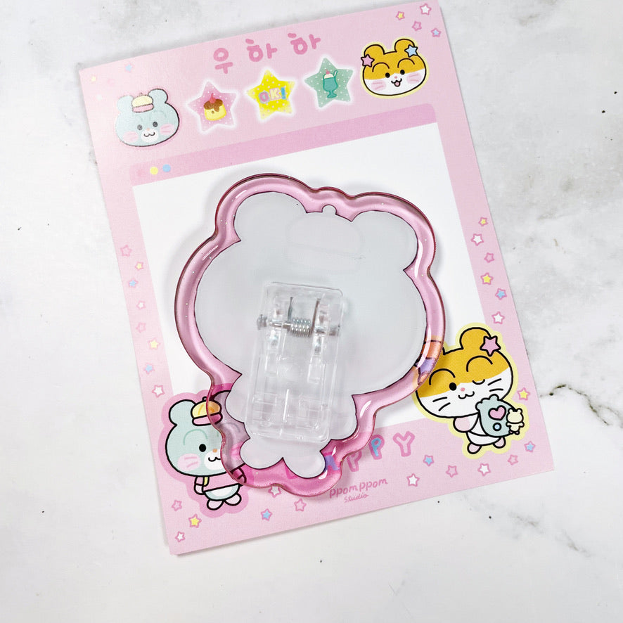 Ppomppom Mint Hamster Acrylic clip b323