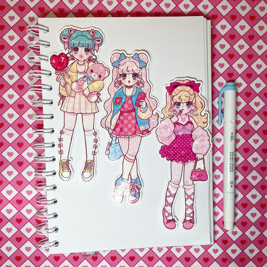 Natsuput Merry Girls sticker set b672
