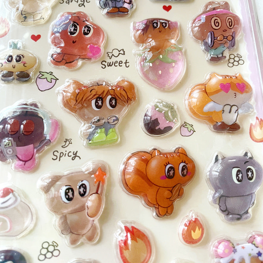 Thepuri Village Sweet and Fierce 3d drop stickers