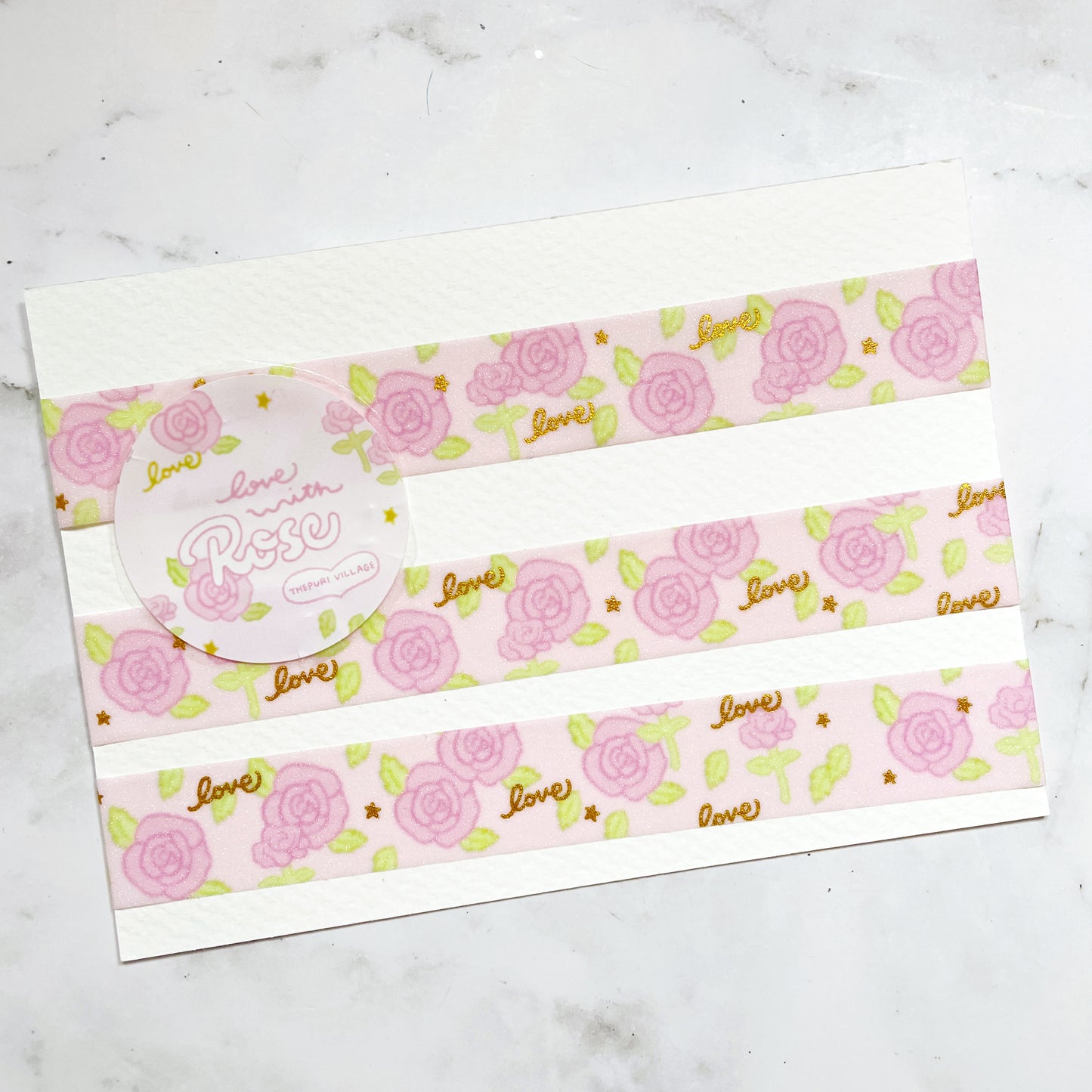 Thepuri Village Love Rose textured washi tape w165