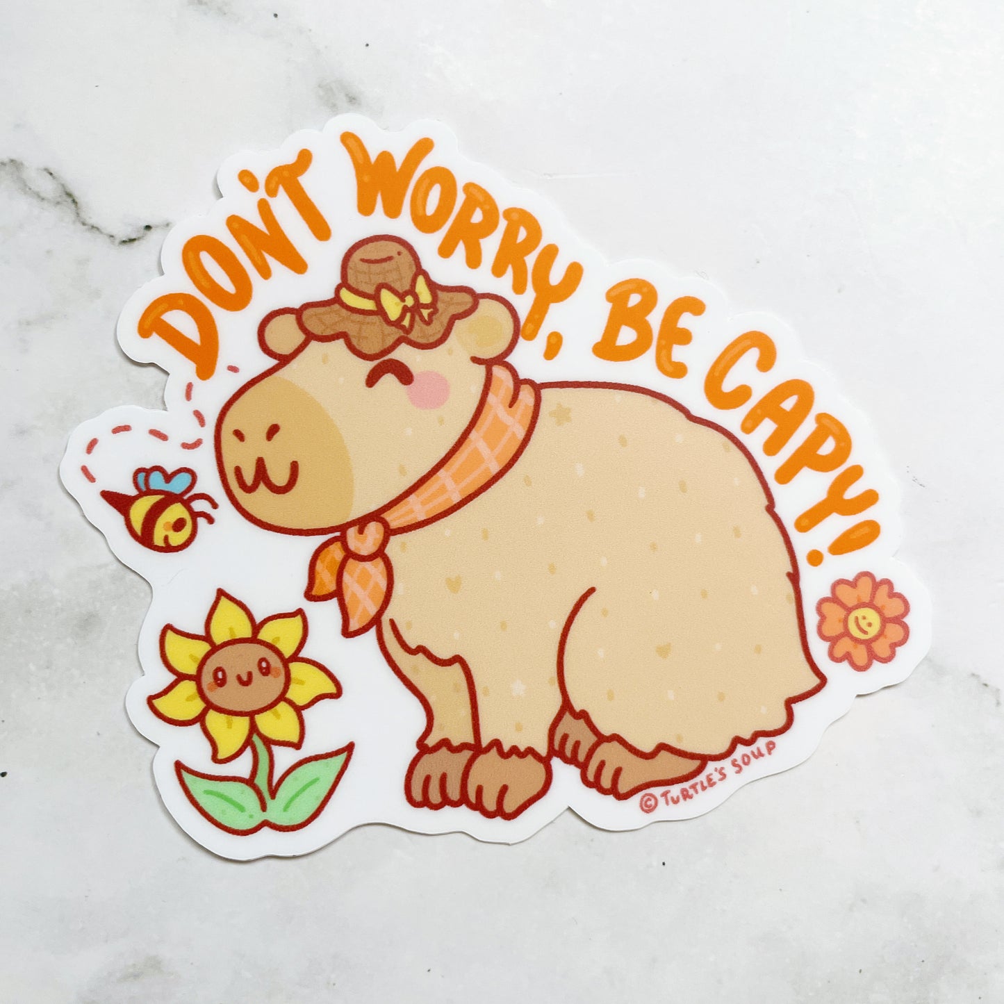 Turtle's Soup Don't Worry Vinyl Sticker ts3