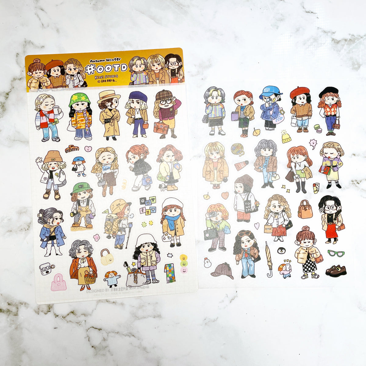RiN! Studio #OOTD (2) sticker sheets B758 – Wacky Mail Pop