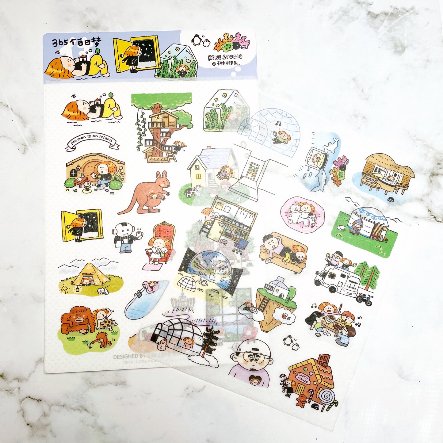 RiN! Studio Dream House (2) sticker sheets B761