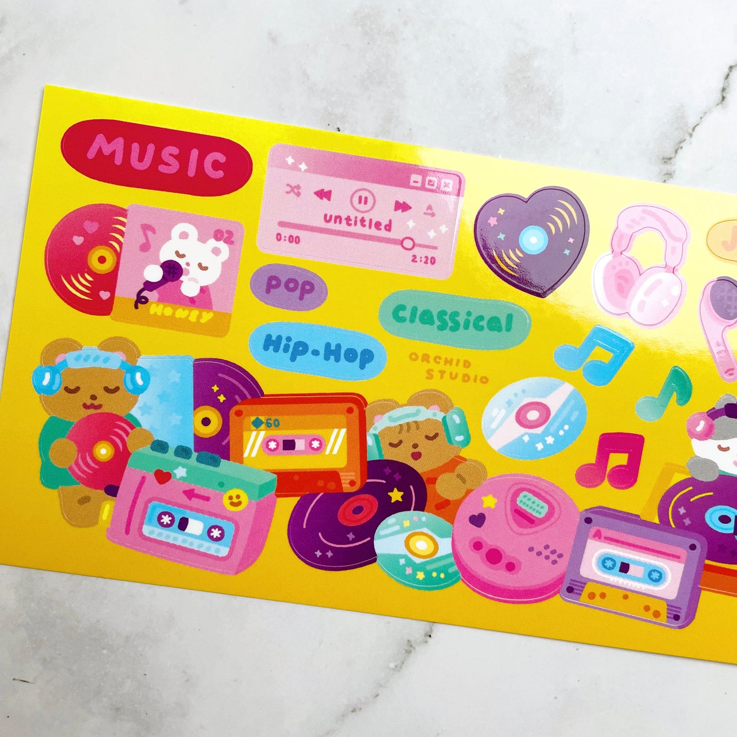 Orchid Studio Music Lovers sticker B814