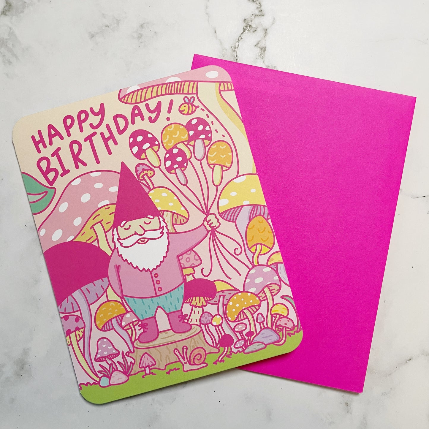 Turtle's Soup Gnome Birthday card b443