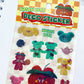 Wasabi Bear sparkle gochujang sticker B556
