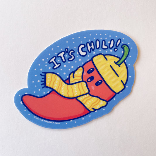 Turtle's Soup It's Chili vinyl Sticker c100