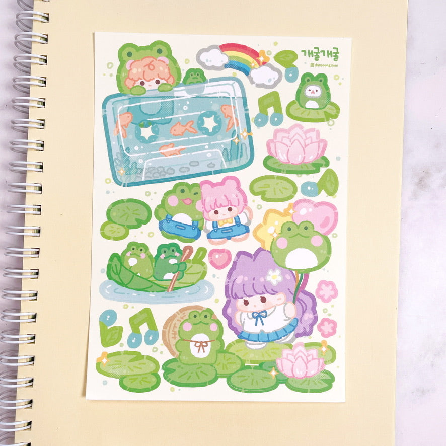 Danpoong.bom Frogs sticker b716