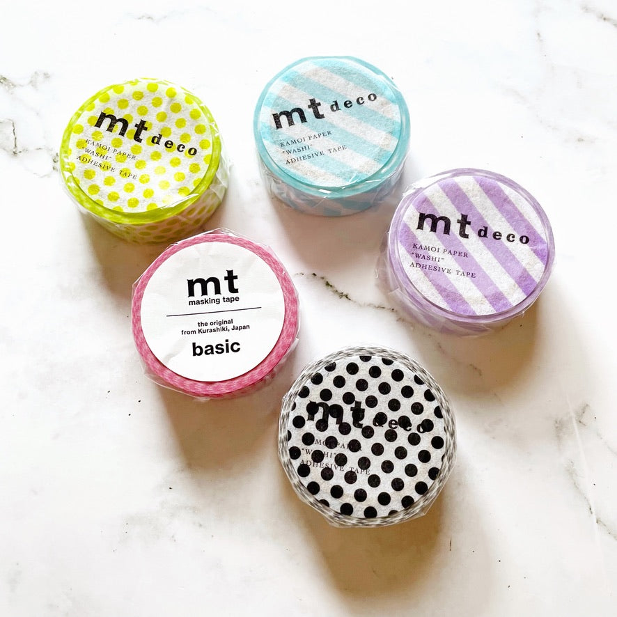 mt  Lime Polka Dot washi tape w161