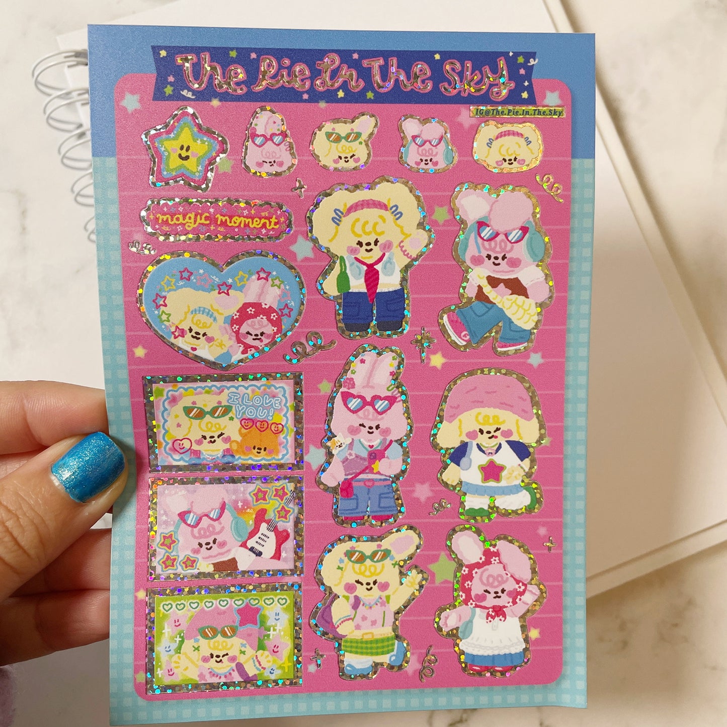 The Pie in the Sky Magic Moment sparkle sticker b536