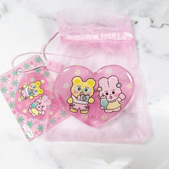 Ppomppom Heart Acrylic clip b319