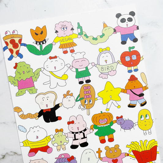 Downtown Mix Juice Friends postcard b337