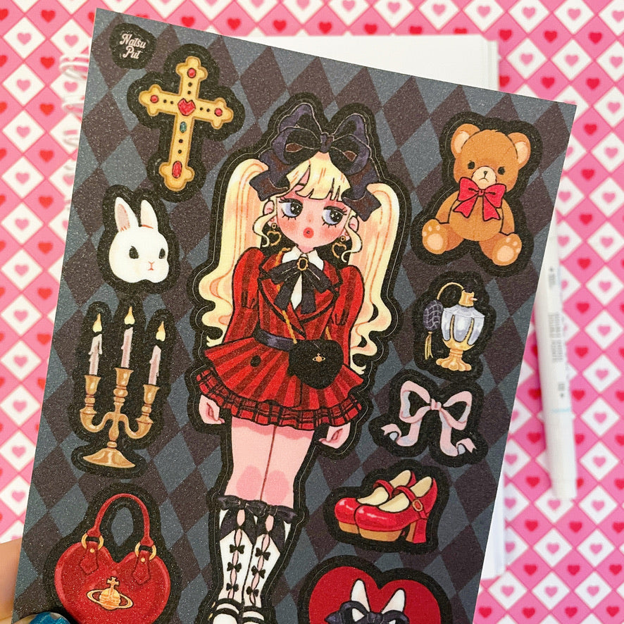 Natsuput Gothic Lolita sticker b665