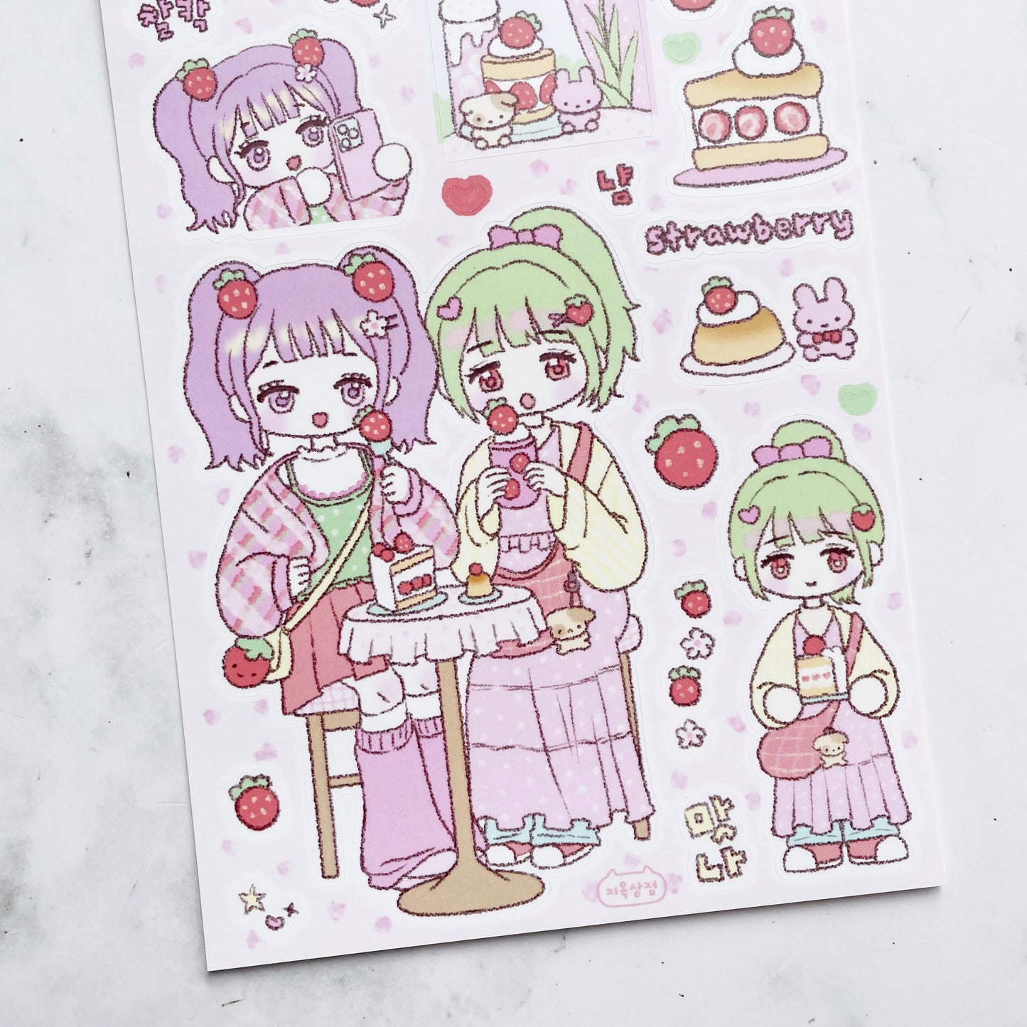 Jiok Strawberry Cake Girls sticker B517