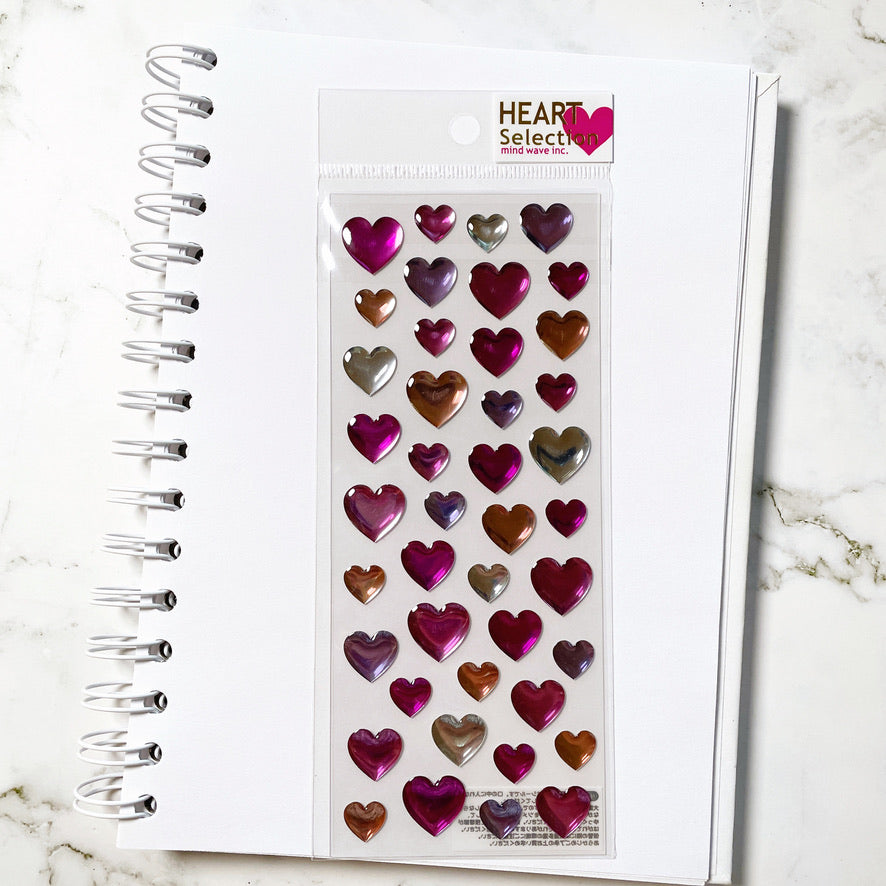 Mindwave Epoxy Heart stickers A571