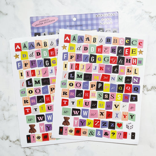 TINYSTORE Letter stickers b418