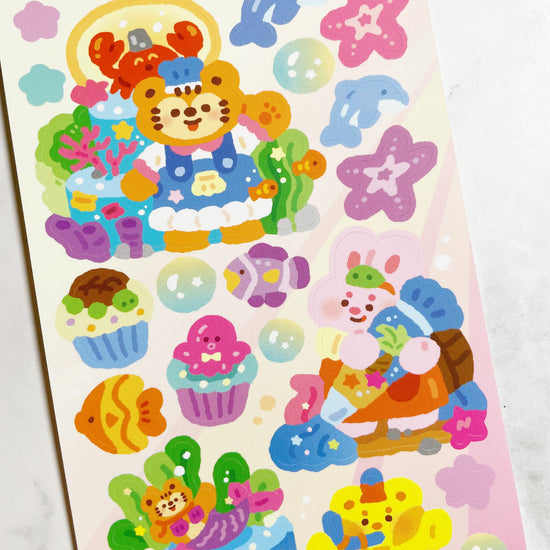 Cooking Cookie Ocean Cake sticker b266