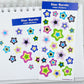 Star Bursts vinyl sticker sheet v26