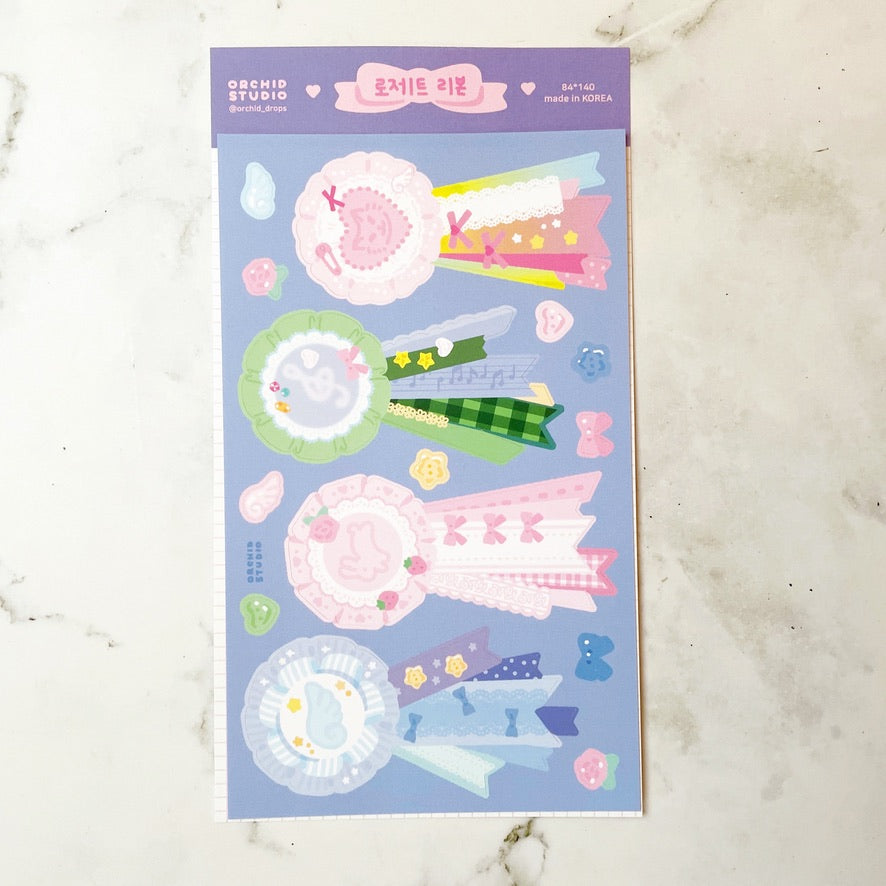 Orchid Studio Ribbon sticker B817