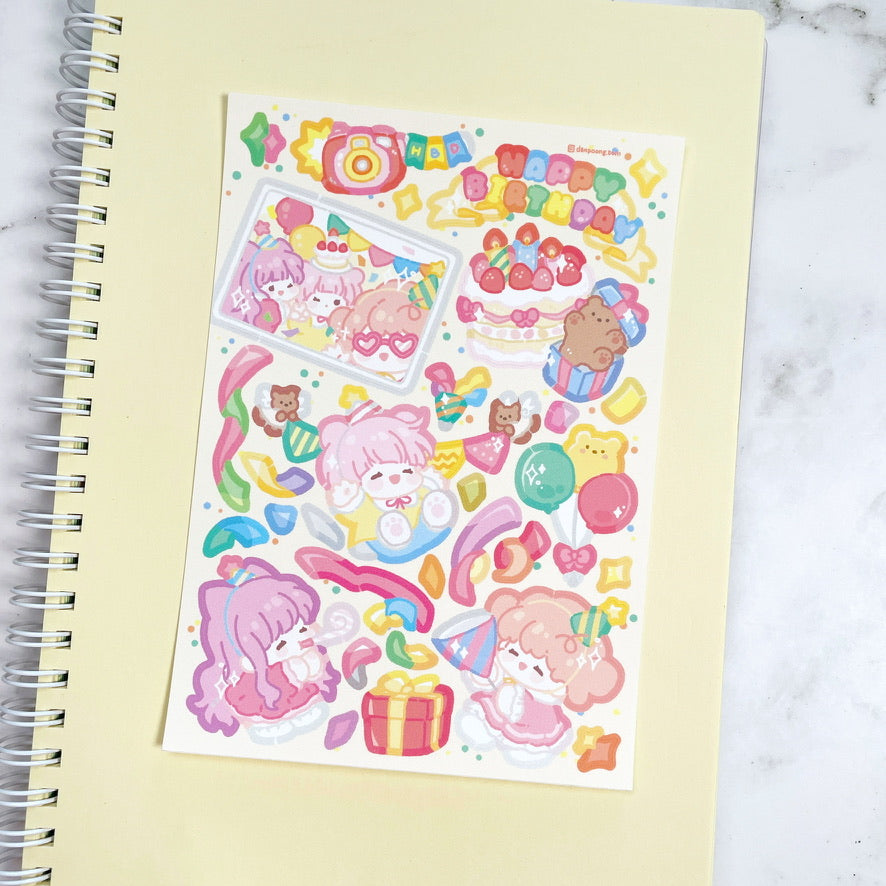 Danpoong.bom Happy Birthday sticker b709