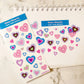 Halo Hearts clear vinyl stickers v6