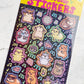 Turtle's Soup Party Hamsters Sparkle Sticker Sheet b504