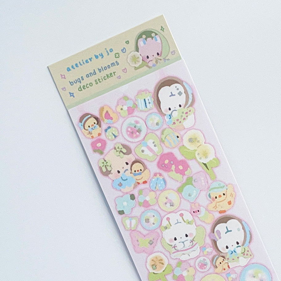 Atelier by Jo Bugs and Blooms Deco Sticker sheet b848