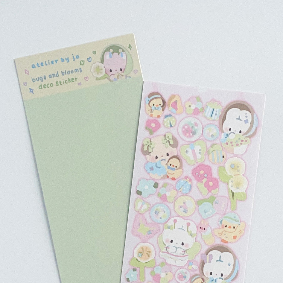 Atelier by Jo Bugs and Blooms Deco Sticker sheet b848